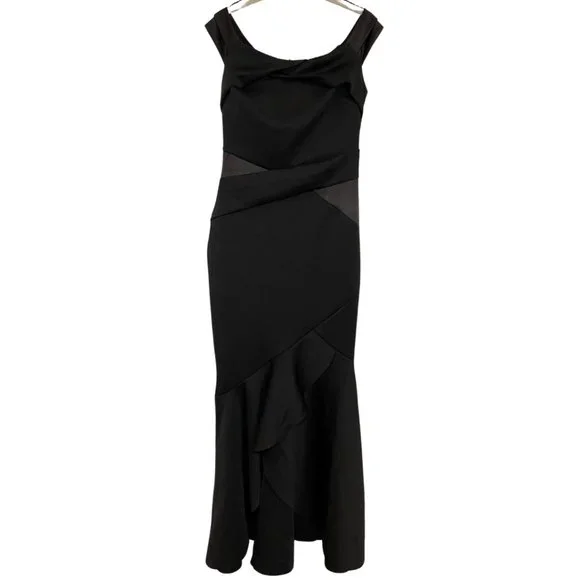 navy blue dress for baby girl Fleur East By Lipsy Asymmetric Maxi Dress With One main image 0
